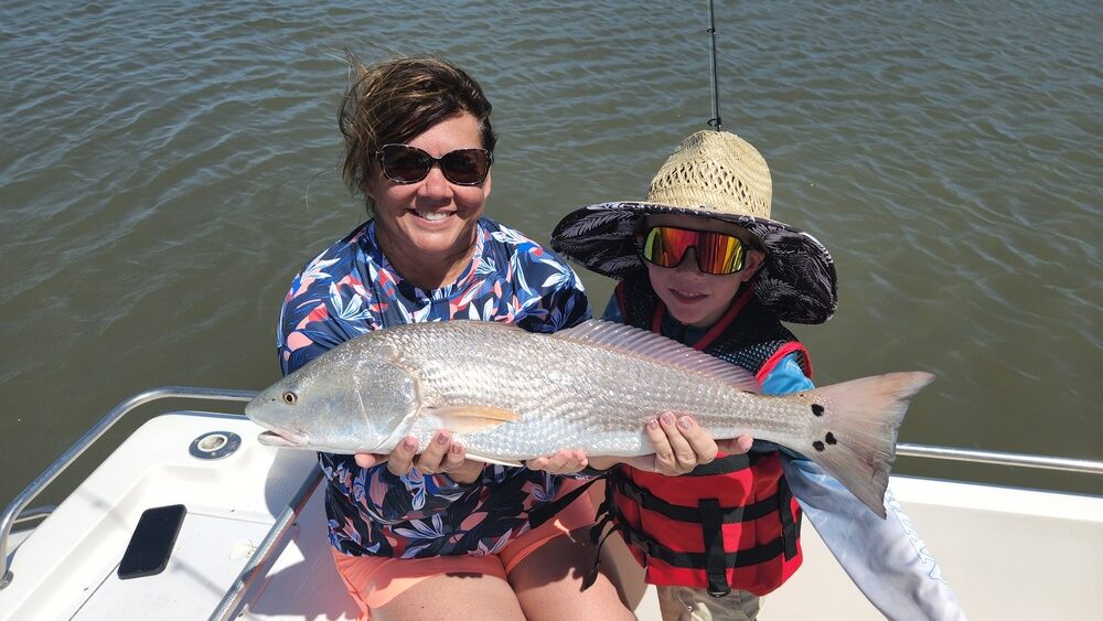 a picture of Fishing Soft Plastic For Redfish with Harvest Moon Fishing Charters